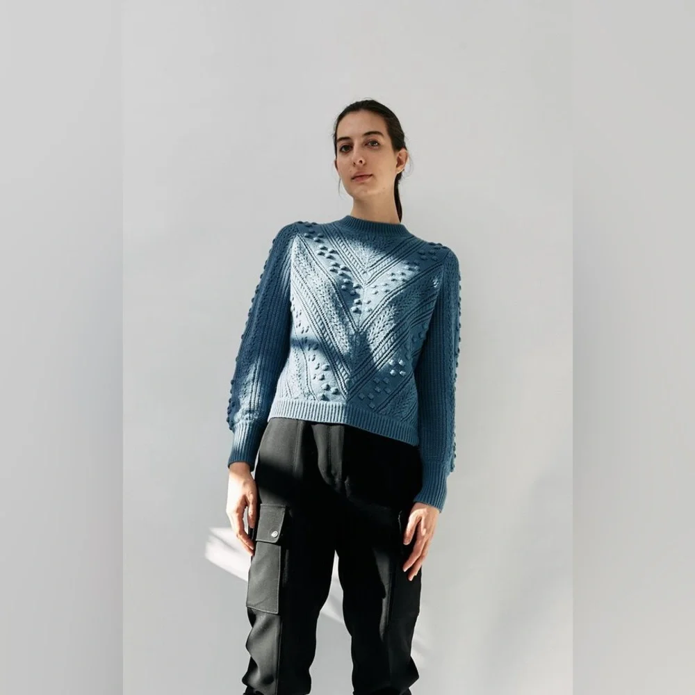 Sézane Solal Jumper in Vintage Blue | Size S - Picture 12 of 16